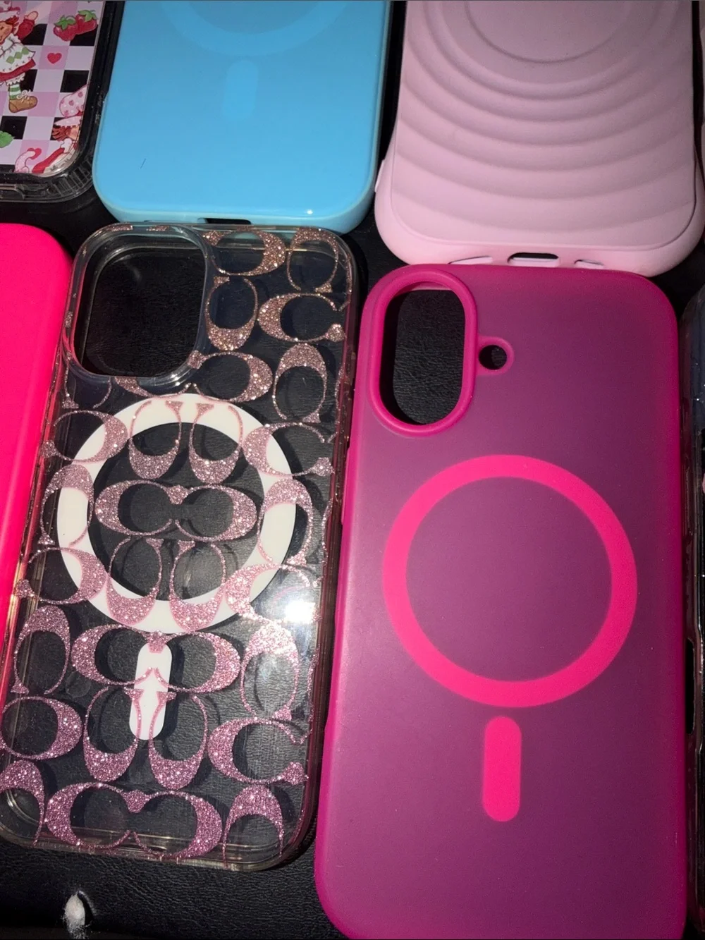 kate spade Pink & Blue Floral and Glitter iPhone Case Lot